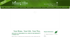 Desktop Screenshot of missionvillas.ca