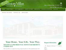 Tablet Screenshot of missionvillas.ca